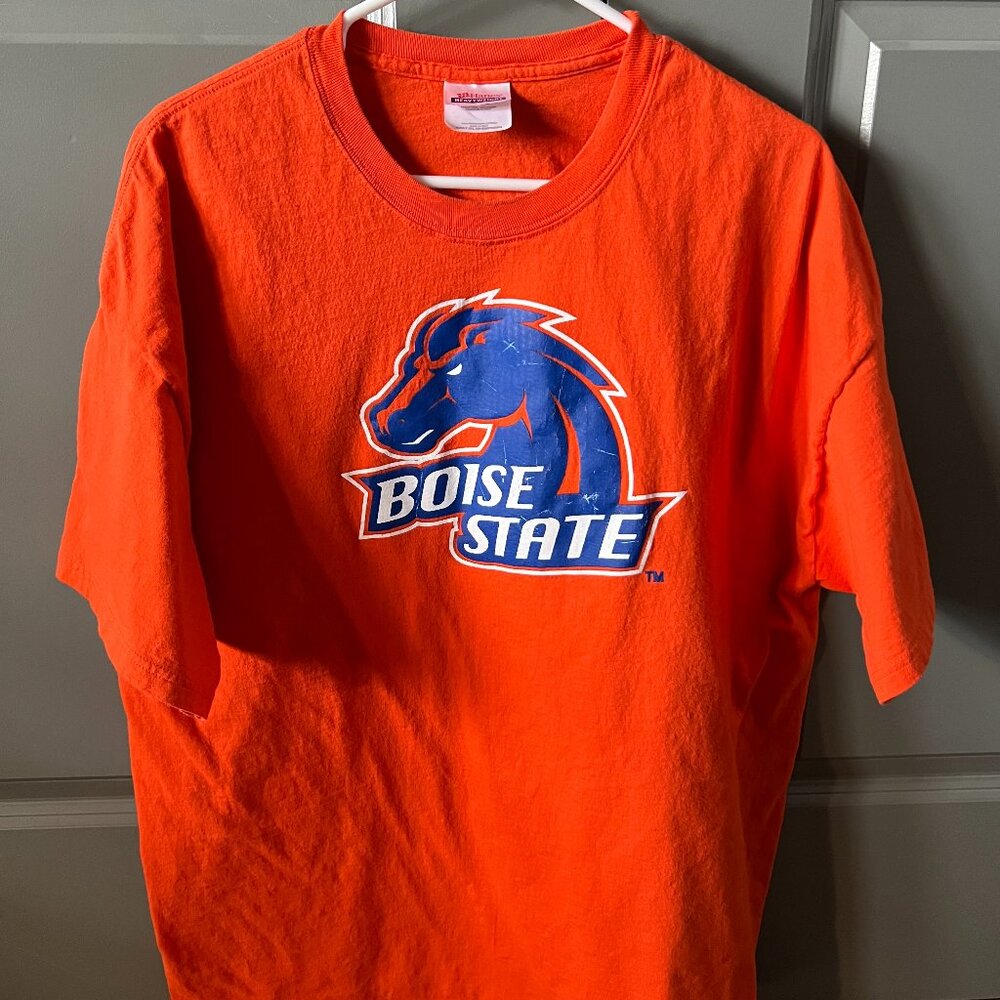 Orange Boise State Vintage Hanes 2XL Adult Tee Shirt
